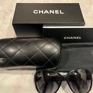 Chanel oversized polarized sunglasses.